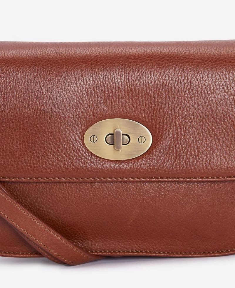 Sac Barbour Isla Cuir Cross Body Femme Marron | France_BAR14982