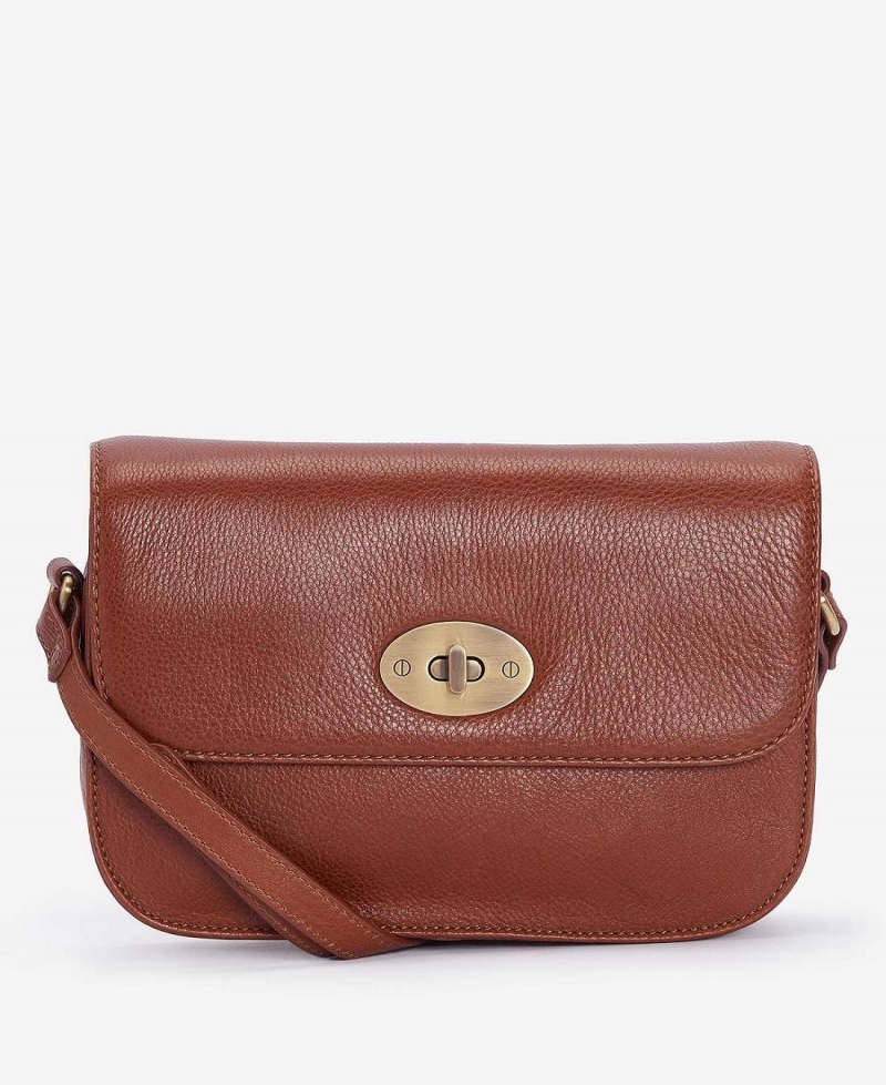 Sac Barbour Isla Cuir Cross Body Femme Marron | France_BAR14982