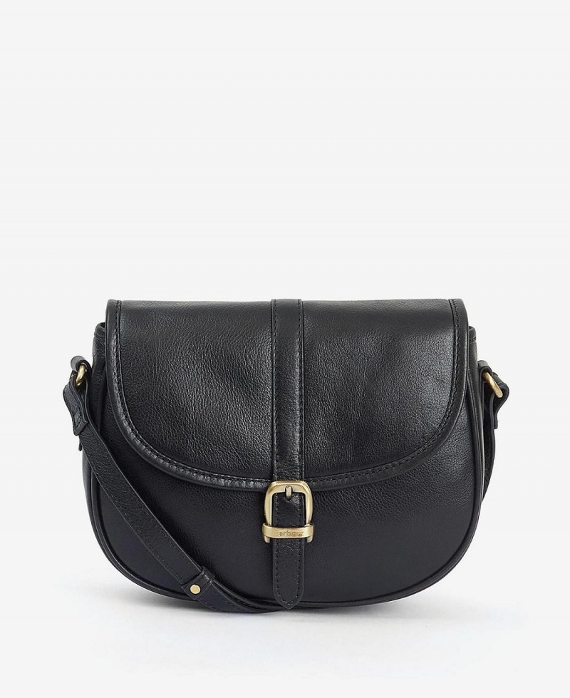 Sac Barbour Laire Medium Saddle Femme Noir | France_BAR10899