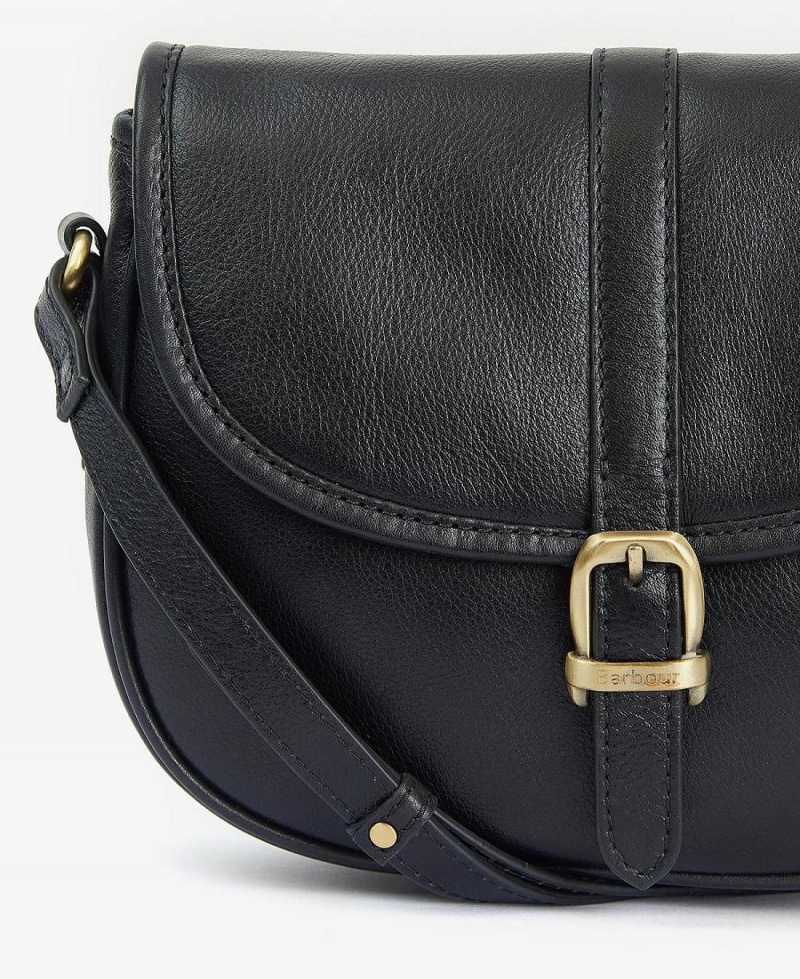 Sac Barbour Laire Medium Saddle Femme Noir | France_BAR10899