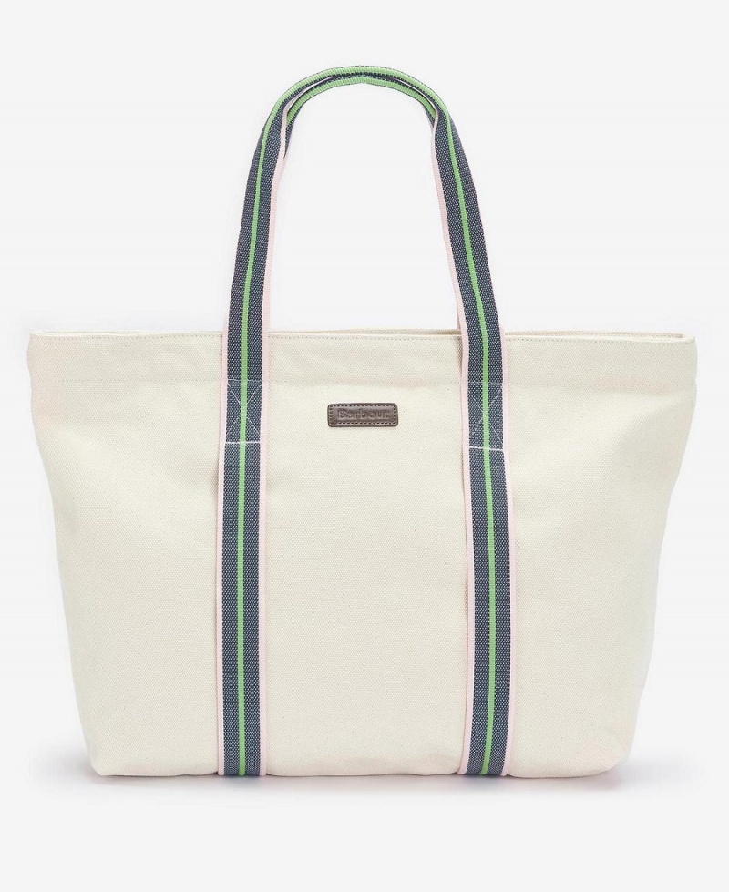 Sac Barbour Madison Beach Tote Femme Blanche | France_BAR68234