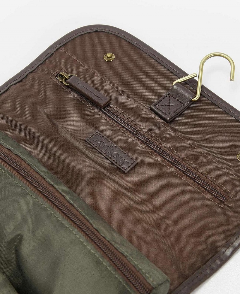 Sac Barbour Wax Hanging Washbag Homme Vert Olive | France_BAR71133