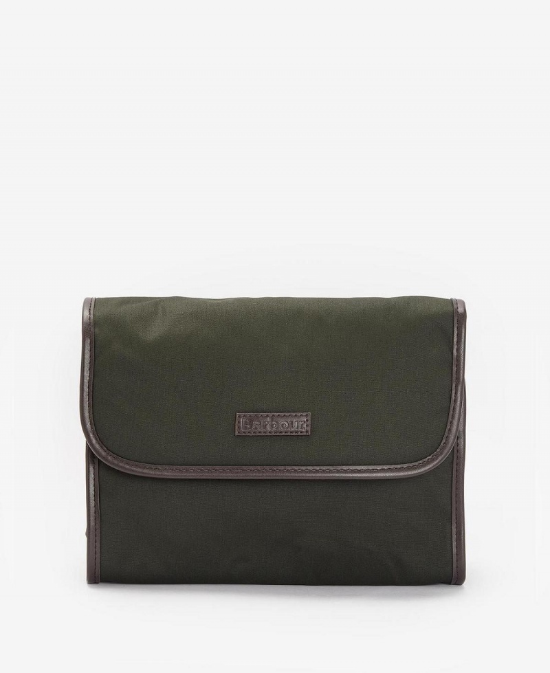 Sac Barbour Wax Hanging Washbag Homme Vert Olive | France_BAR71133