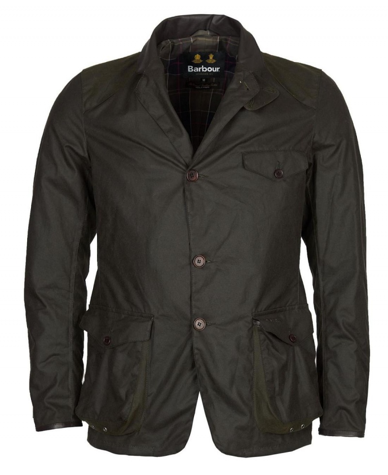 Vestes Barbour Beacon Sports Wax Homme Vert Olive | France_BAR27191