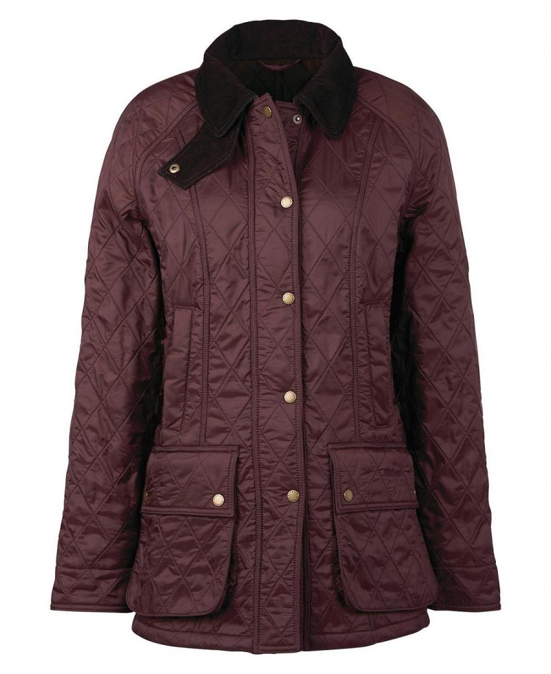 Vestes Barbour Beadnell Polarquilt Femme Rouge | France_BAR94202