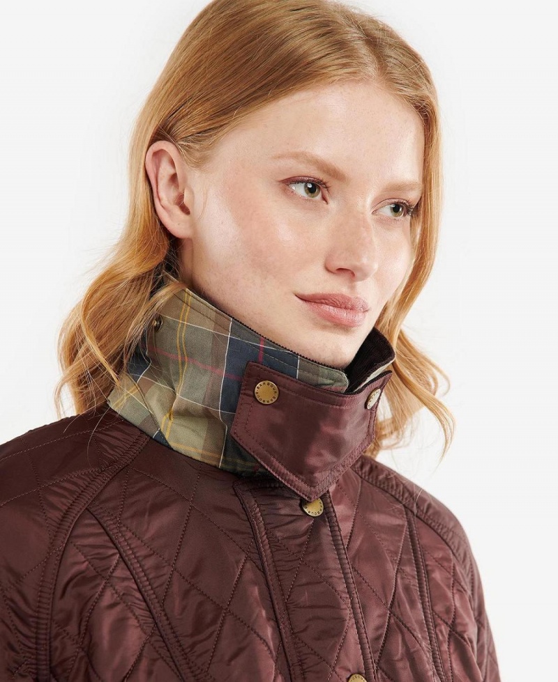 Vestes Barbour Beadnell Polarquilt Femme Rouge | France_BAR94202