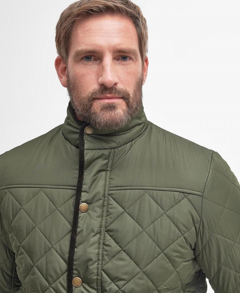 Vestes Barbour Brendon Matelassé Homme Vert Olive | France_BAR12440