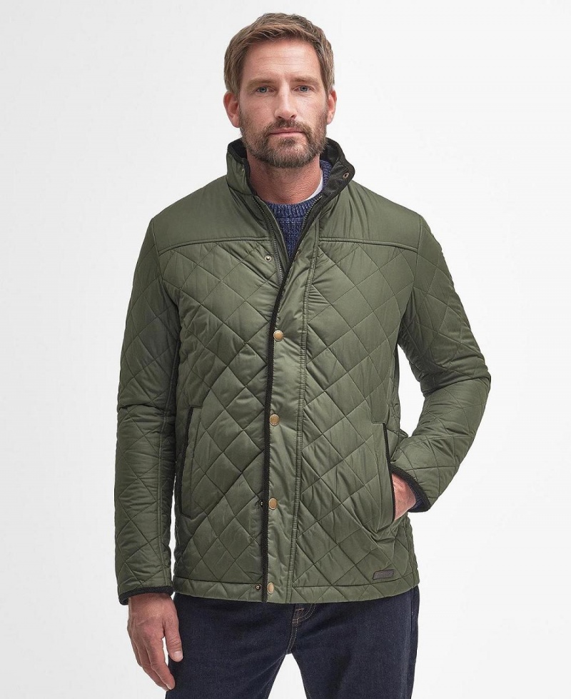 Vestes Barbour Brendon Matelassé Homme Vert Olive | France_BAR12440