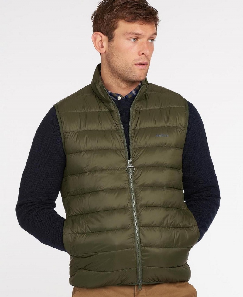 Vestes Barbour Bretby Gilet Homme Vert Olive | France_BAR20192