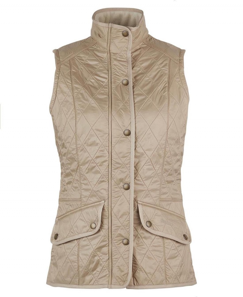 Vestes Barbour Cavalry Gilet Femme Beige | France_BAR12971