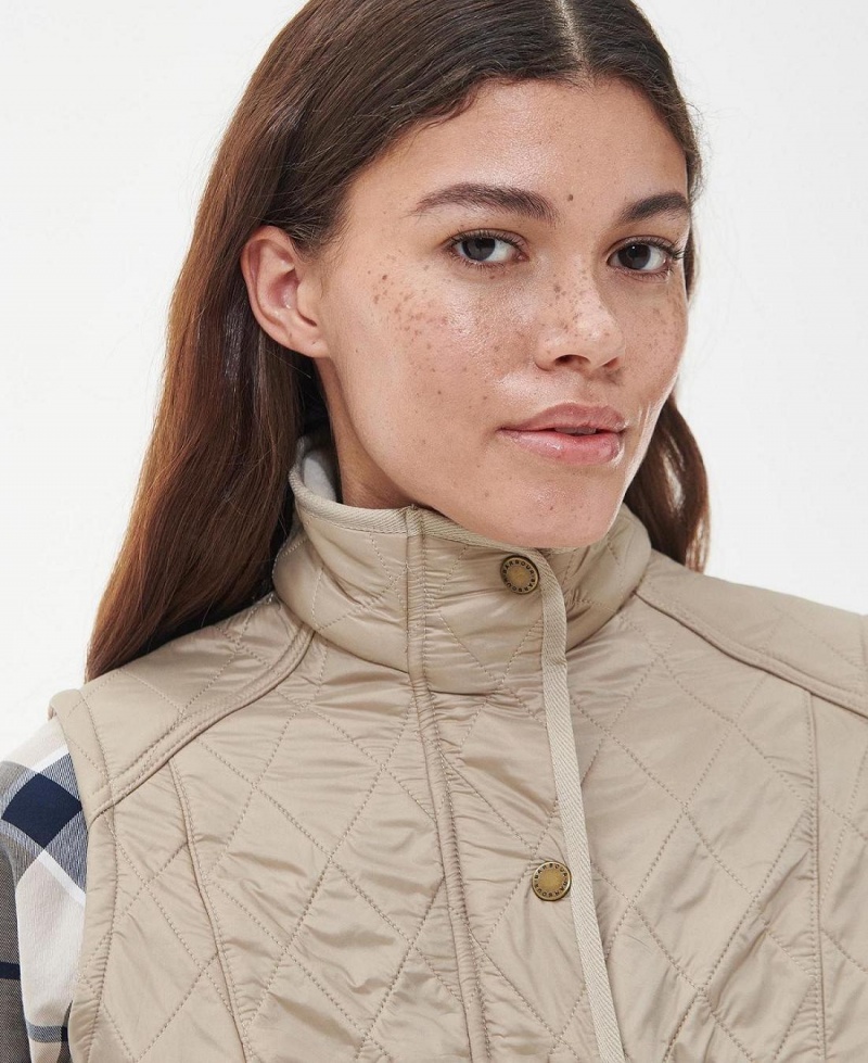 Vestes Barbour Cavalry Gilet Femme Beige | France_BAR12971