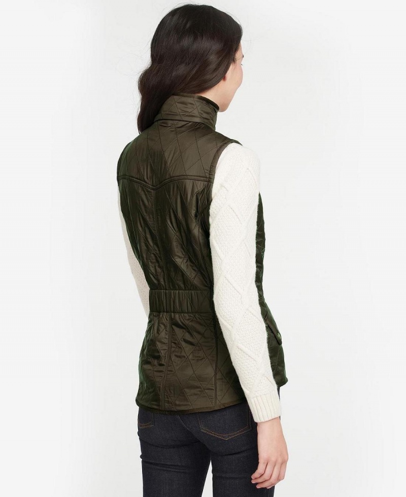 Vestes Barbour Cavalry Gilet Femme Vert | France_BAR38323