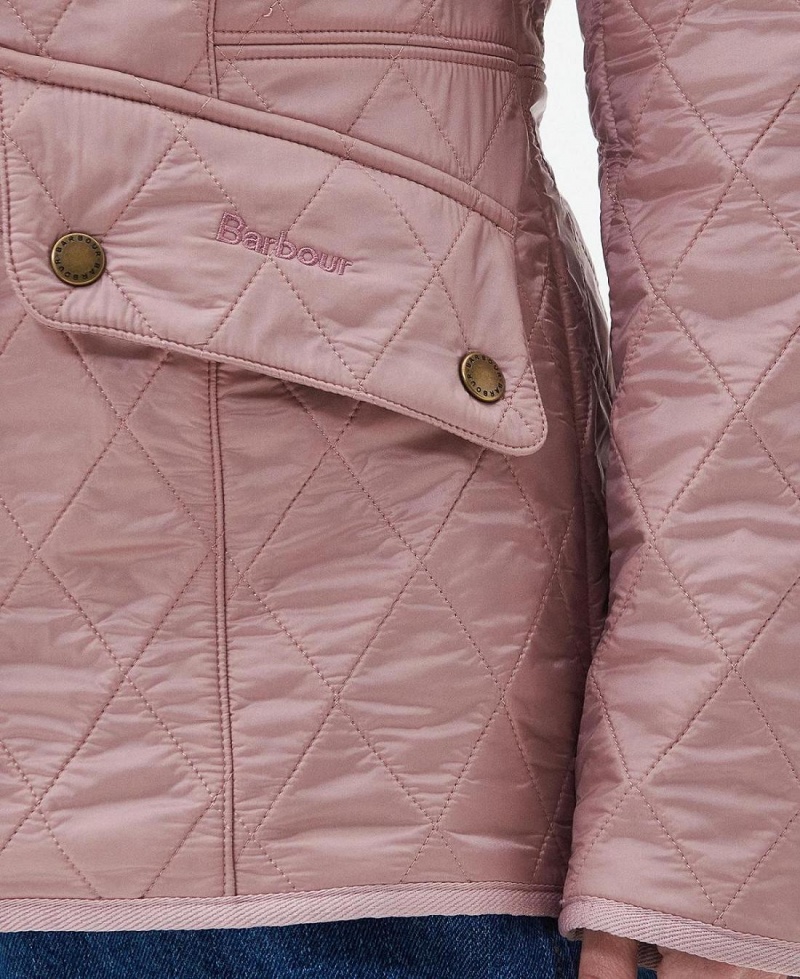 Vestes Barbour Cavalry Polarquilt Matelassé Femme Rose | France_BAR88285