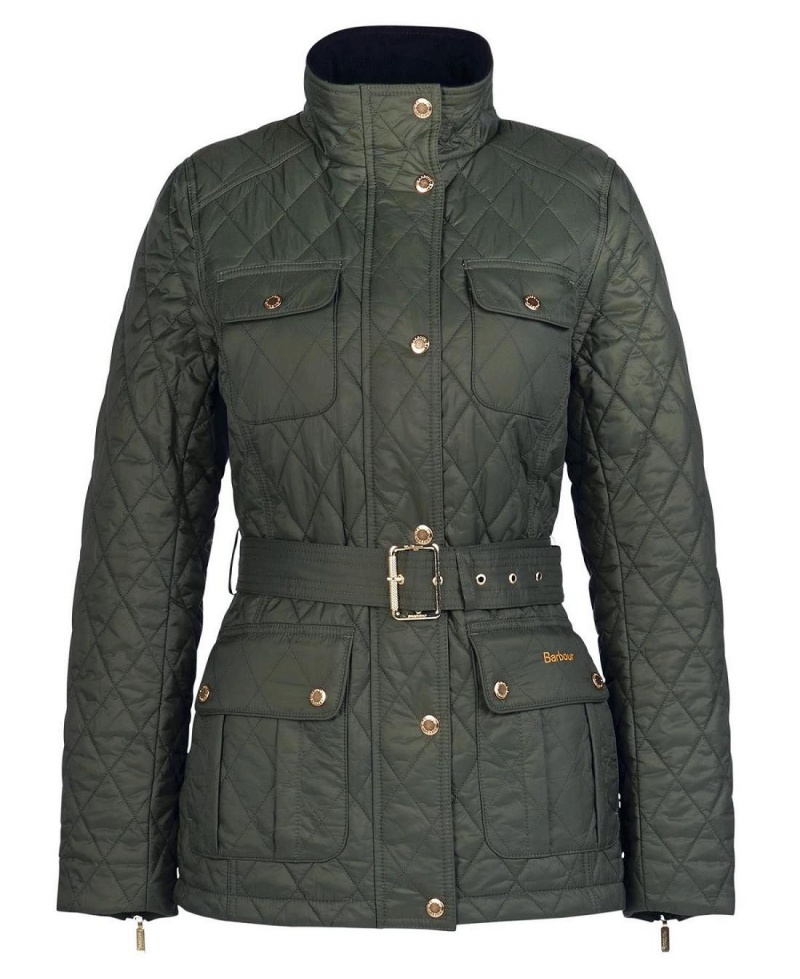 Vestes Barbour Country Utility Matelassé Femme Vert | France_BAR59905