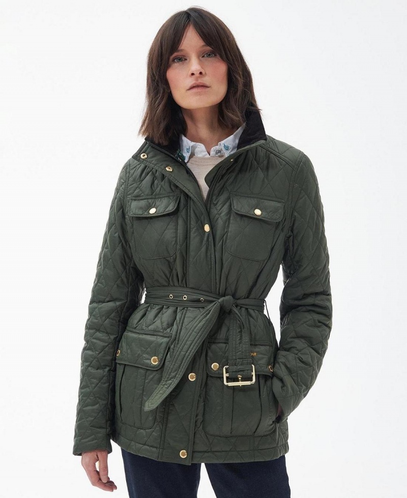 Vestes Barbour Country Utility Matelassé Femme Vert | France_BAR59905