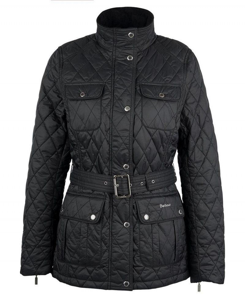 Vestes Barbour Country Utility Matelassé Femme Noir | France_BAR95601