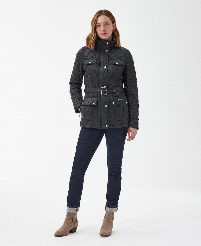 Vestes Barbour Country Utility Matelassé Femme Noir | France_BAR95601