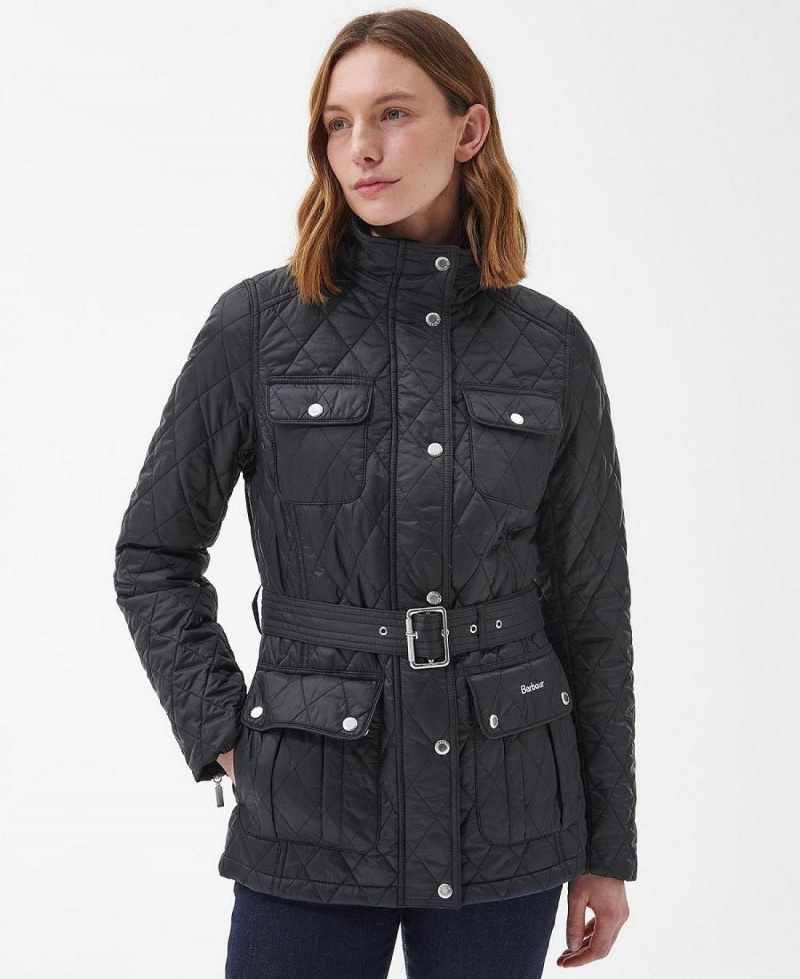 Vestes Barbour Country Utility Matelassé Femme Noir | France_BAR95601