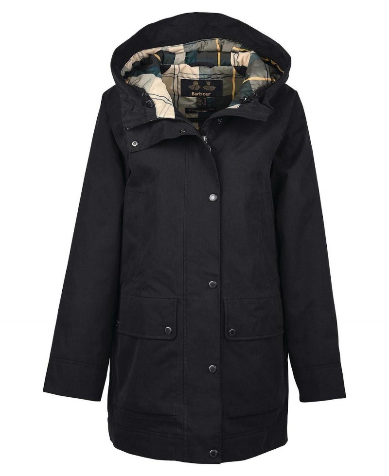 Vestes Barbour D'hiver Beadnell Imperméables Femme Noir | France_BAR28946