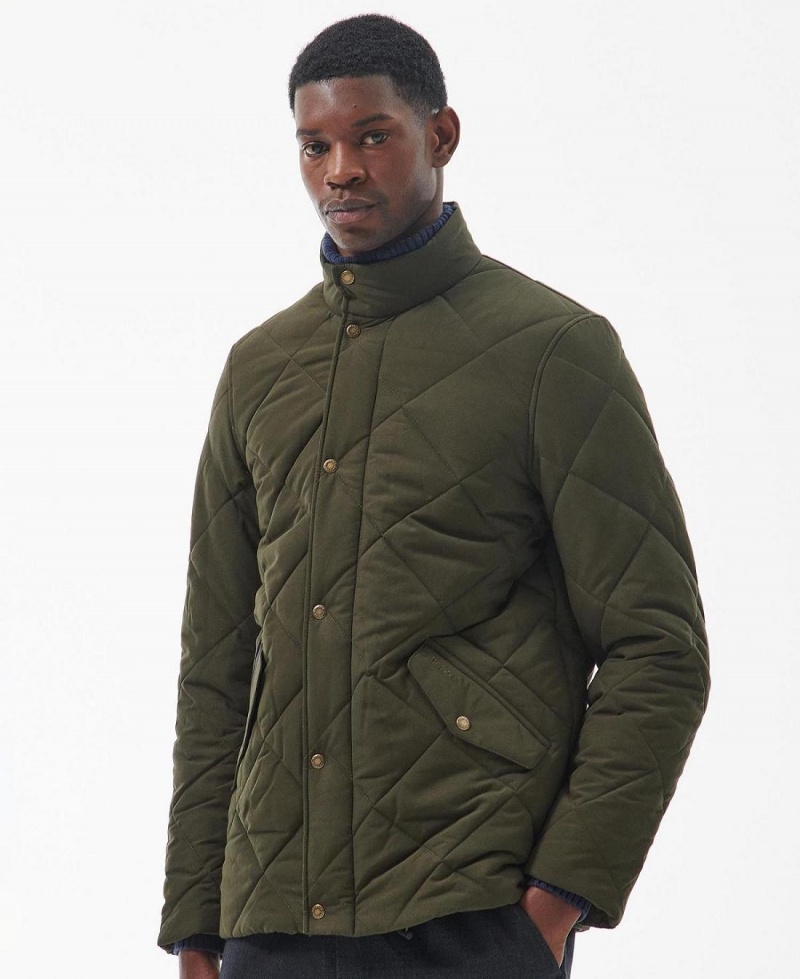 Vestes Barbour D'hiver Chelsea Matelassé Homme Vert | France_BAR76757