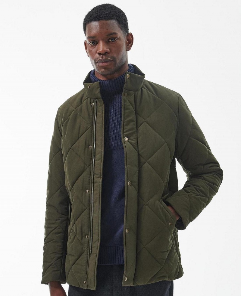 Vestes Barbour D\'hiver Chelsea Matelassé Homme Vert | France_BAR76757