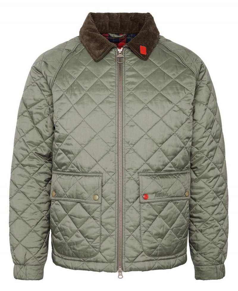 Vestes Barbour Dom Matelassé Homme Vert | France_BAR87352