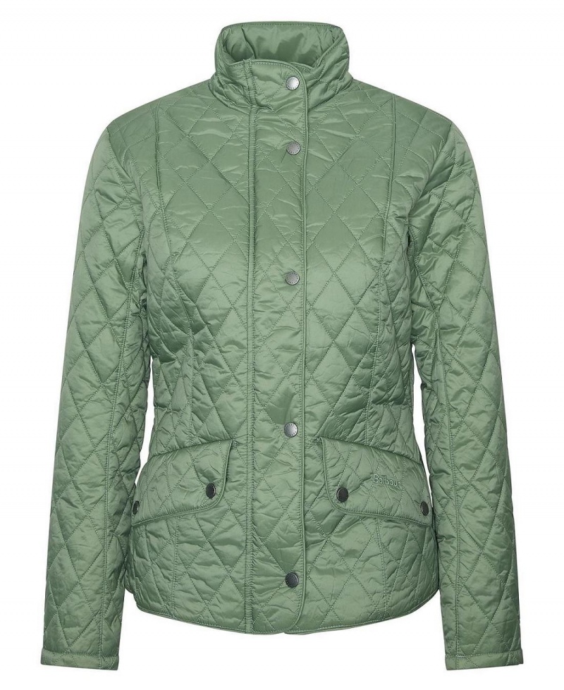 Vestes Barbour Flyweight Cavalry Matelassé Femme Vert | France_BAR27829