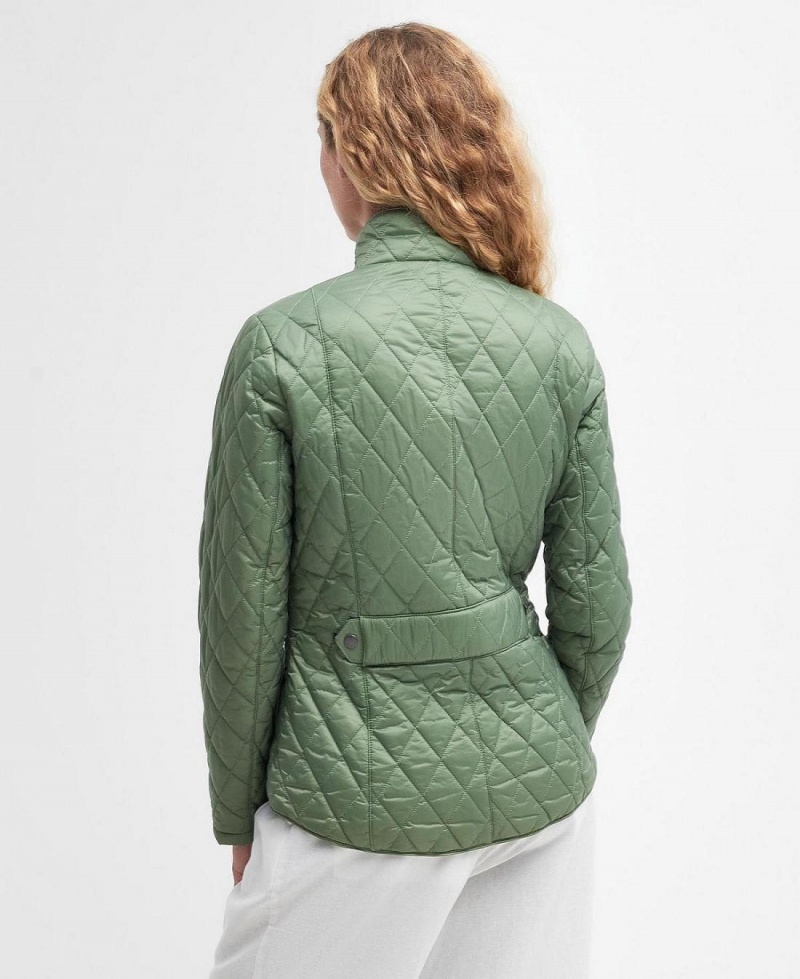 Vestes Barbour Flyweight Cavalry Matelassé Femme Vert | France_BAR27829