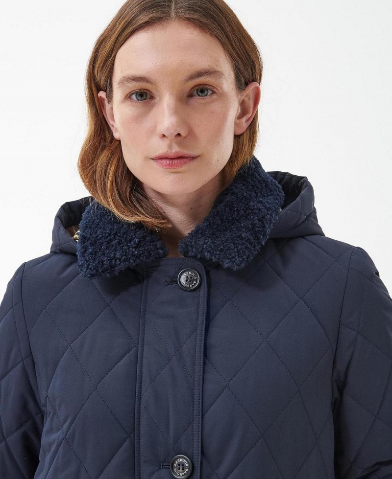 Vestes Barbour Fox Matelassé Femme Bleu Marine | France_BAR25865