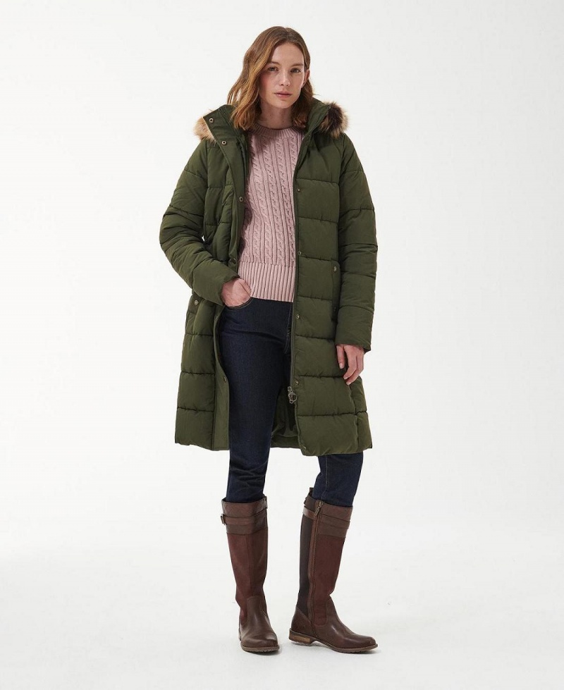 Vestes Barbour Grayling Matelassé Femme Vert | France_BAR70051