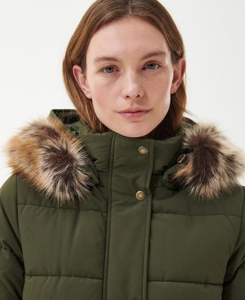 Vestes Barbour Grayling Matelassé Femme Vert | France_BAR70051