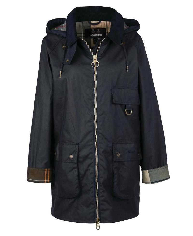 Vestes Barbour Highclere Wax Femme Noir | France_BAR38275