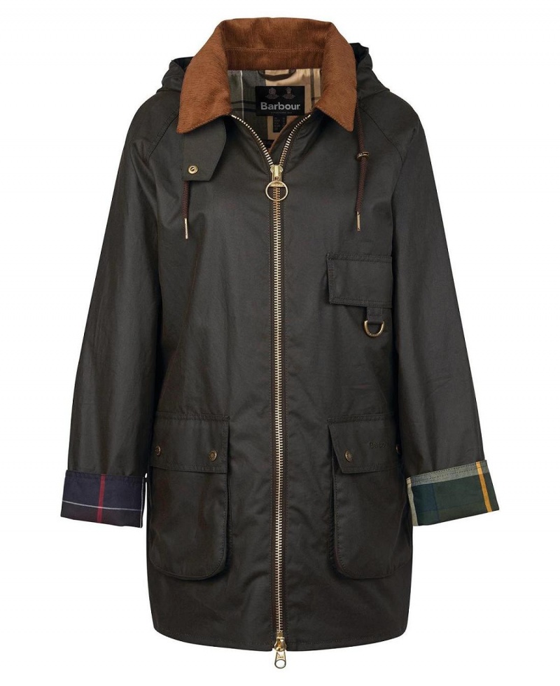 Vestes Barbour Highclere Wax Femme Noir | France_BAR75578