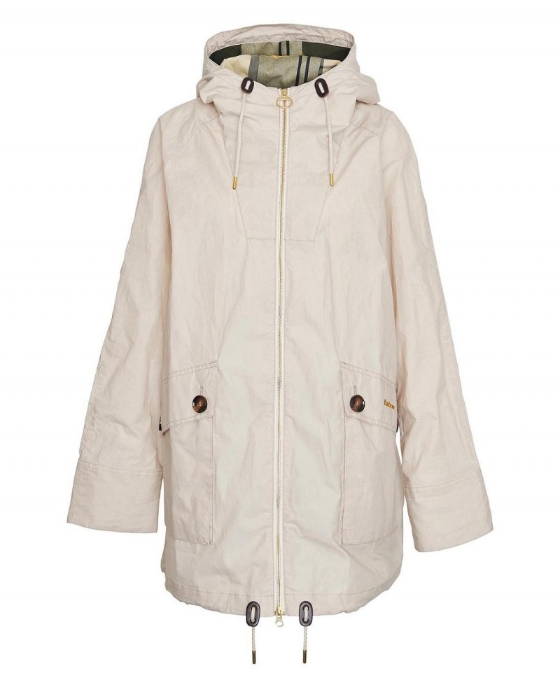 Vestes Barbour Keldy Showerproof Parka Femme Beige | France_BAR40026