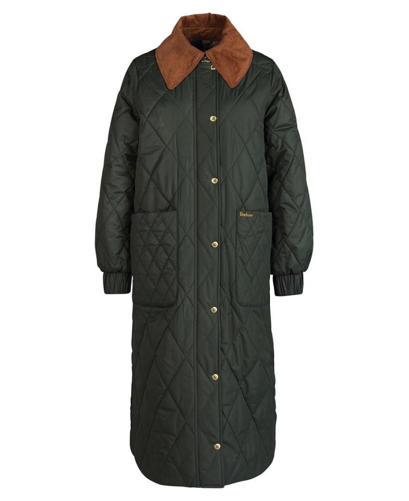 Vestes Barbour Marsett Matelassé Femme Vert | France_BAR53259