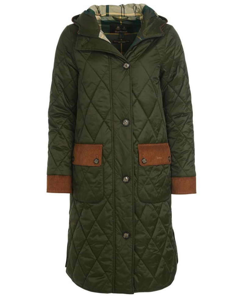 Vestes Barbour Mickley Matelassé Femme Vert | France_BAR85110