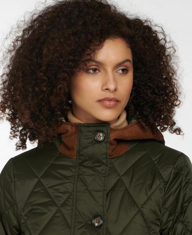 Vestes Barbour Mickley Matelassé Femme Vert | France_BAR85110