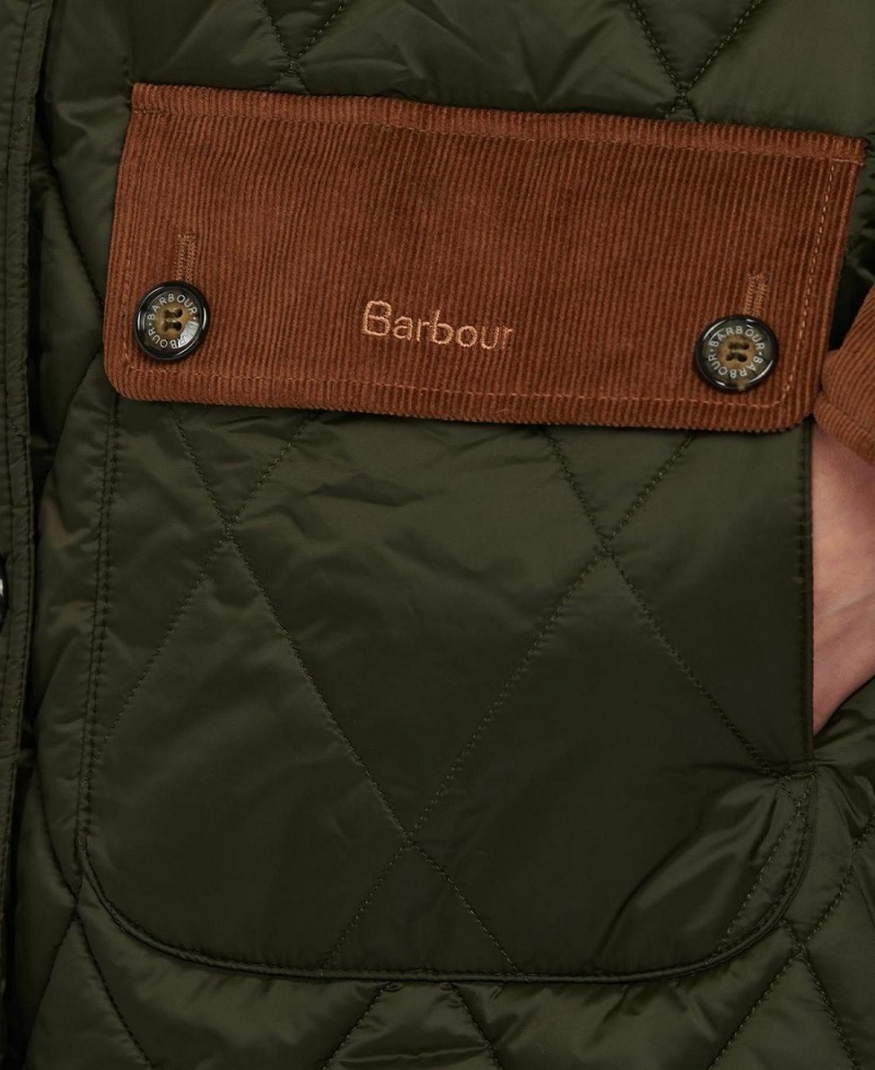 Vestes Barbour Mickley Matelassé Femme Vert | France_BAR85110