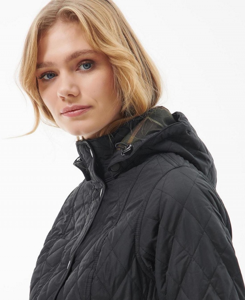 Vestes Barbour Millfire Matelassé Femme Noir | France_BAR42567