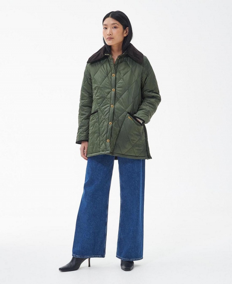 Vestes Barbour Modern Liddesdale Matelassé Femme Vert | France_BAR84167