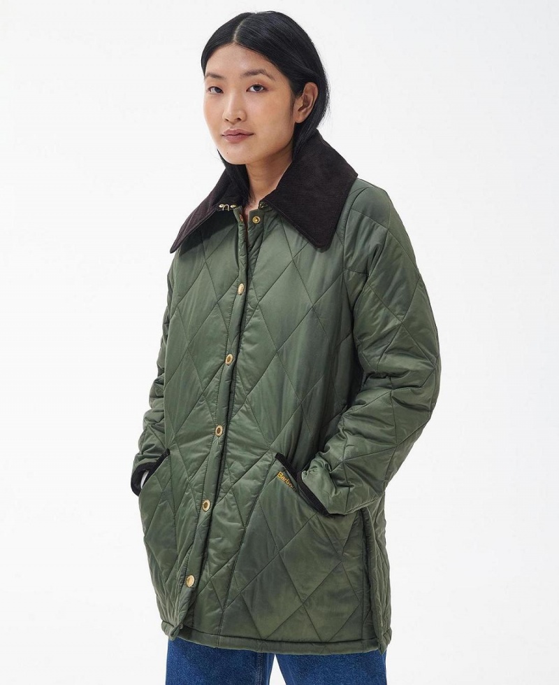 Vestes Barbour Modern Liddesdale Matelassé Femme Vert | France_BAR84167