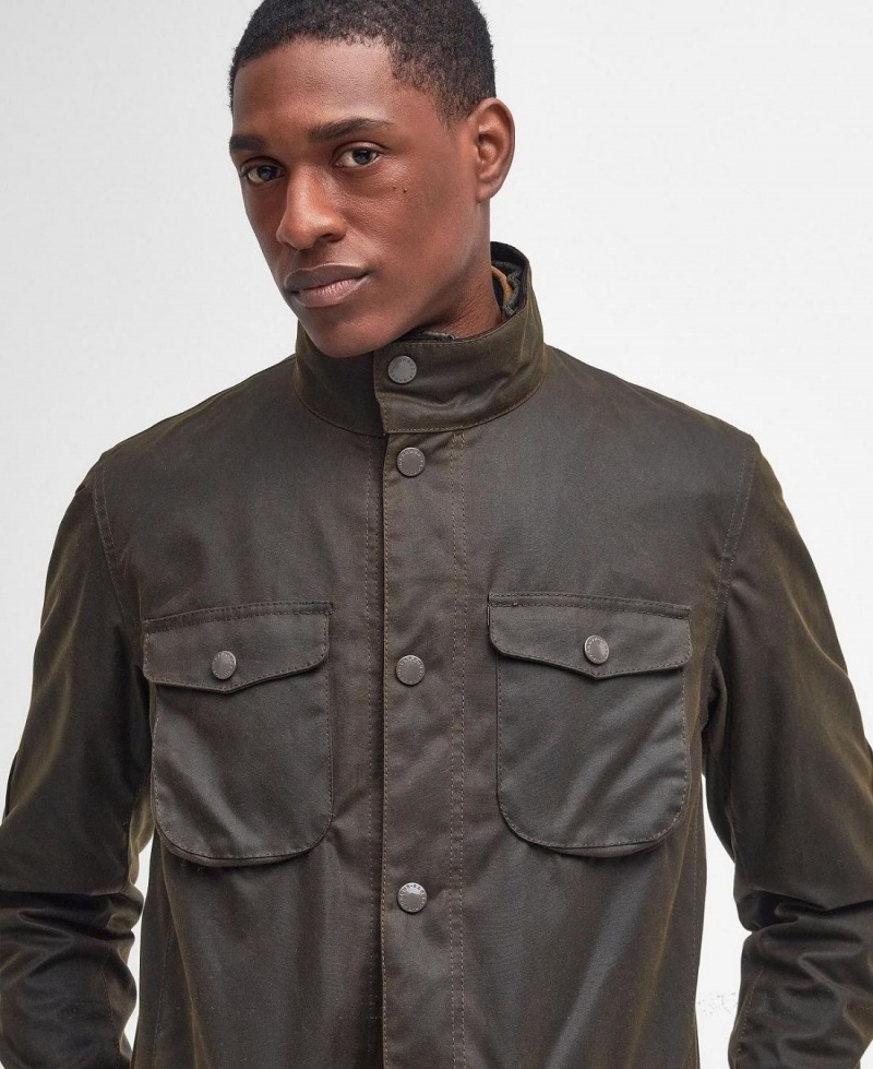 Vestes Barbour Ogston Wax Homme Vert Olive | France_BAR81348