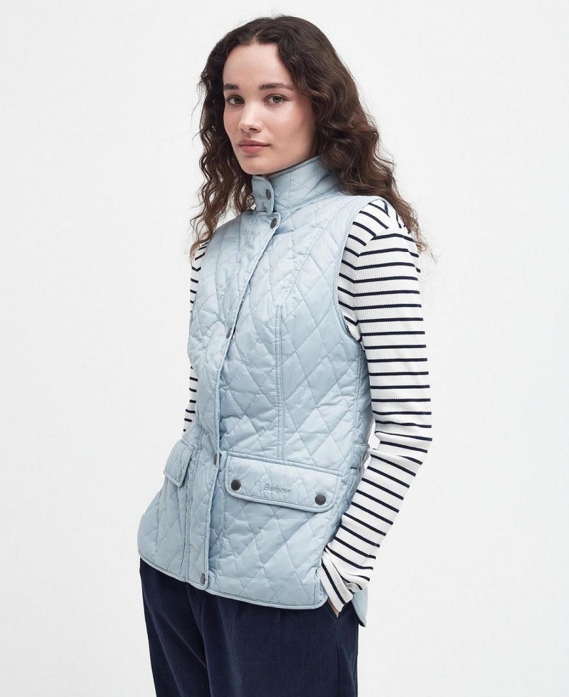 Vestes Barbour Otterburn Gilet Femme Bleu | France_BAR33684