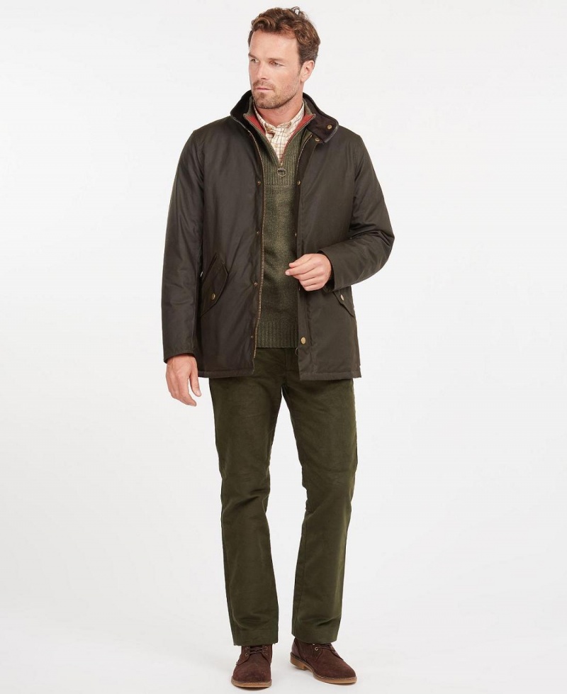 Vestes Barbour Prestbury Wax Homme Vert Olive | France_BAR99958