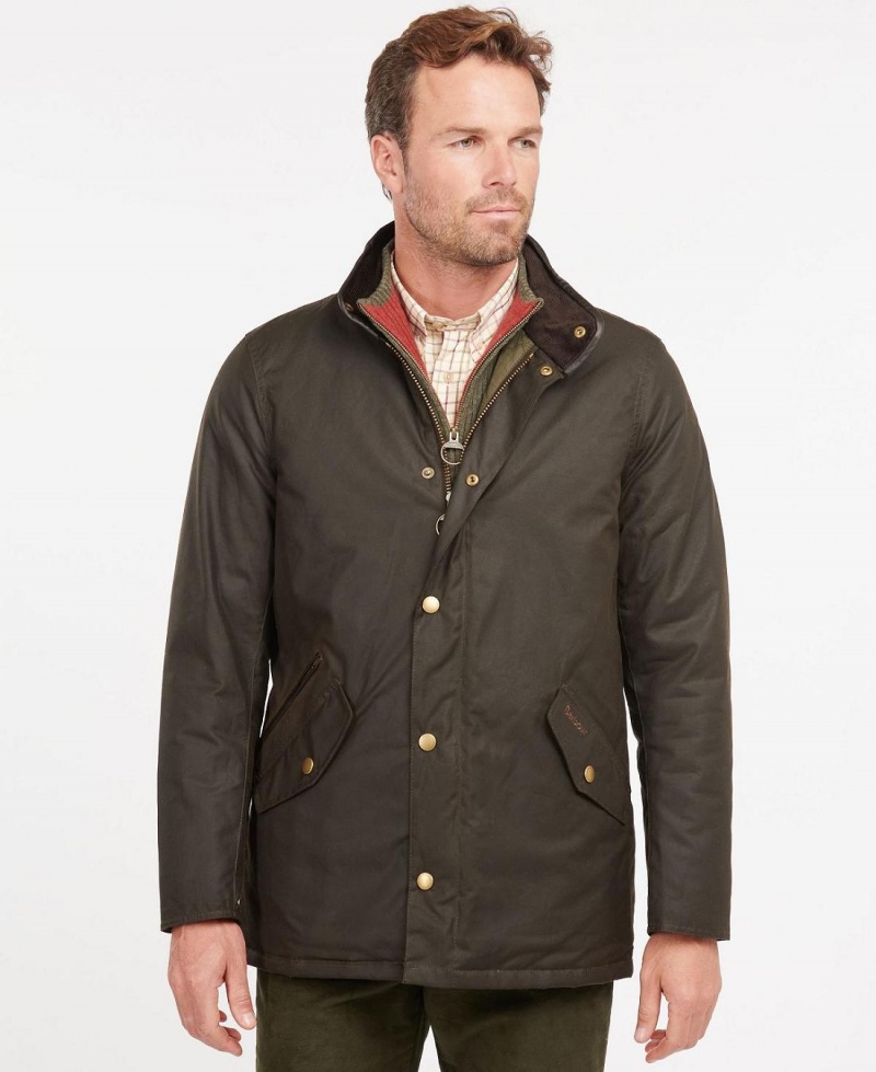 Vestes Barbour Prestbury Wax Homme Vert Olive | France_BAR99958