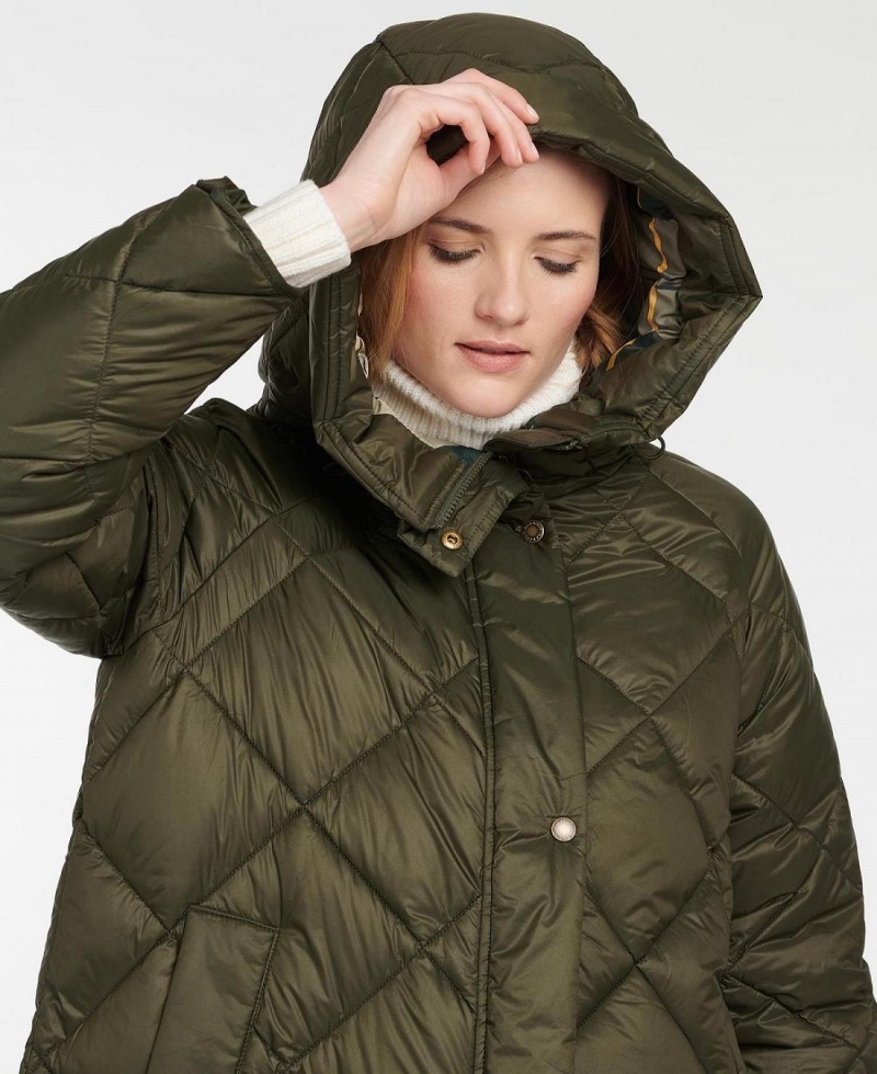 Vestes Barbour Sandyford Matelassé Femme Vert | France_BAR78728