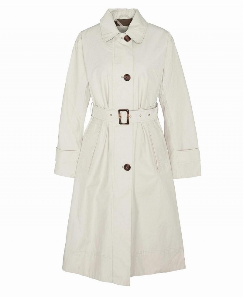 Vestes Barbour Somerland Trench Femme Blanche | France_BAR26827