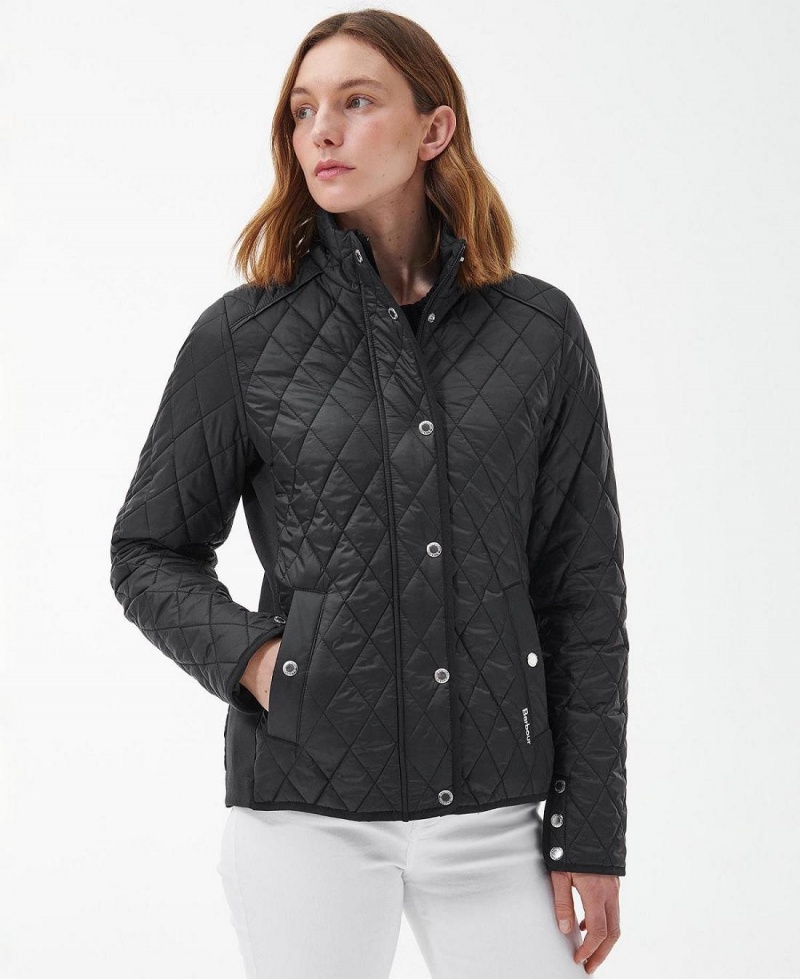 Vestes Barbour Yarrow Matelassé Femme Noir | France_BAR84838