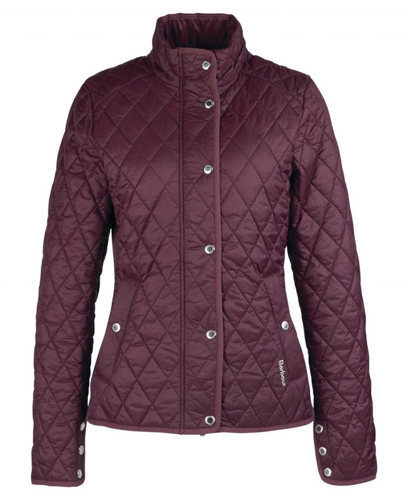 Vestes Barbour Yarrow Matelassé Femme Rouge | France_BAR75931