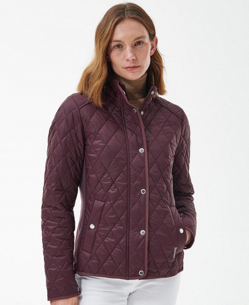 Vestes Barbour Yarrow Matelassé Femme Rouge | France_BAR75931